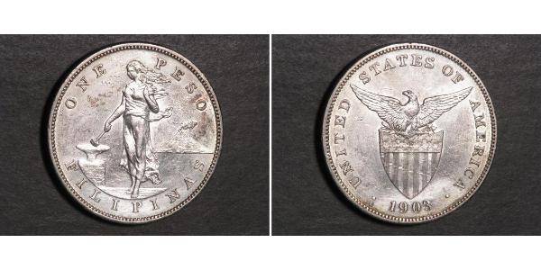 1 Peso Filippine Argento 