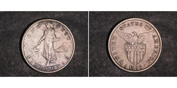 1 Peso Filippine Argento 