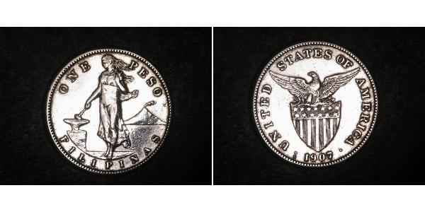 1 Peso Filippine Argento 