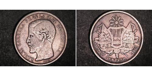 1 Peso Guatemala Argento 