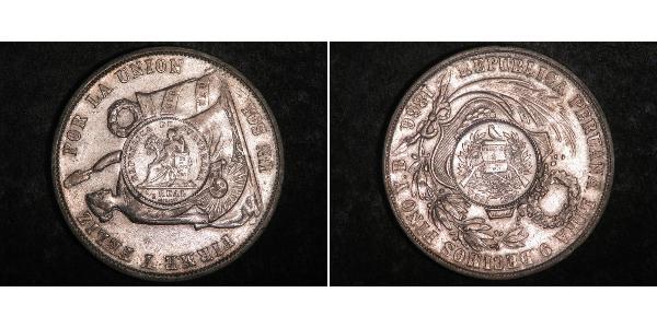 1 Peso Guatemala Argento 