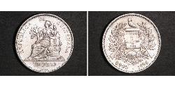 1 Peso Guatemala (1838 - ) Argento 