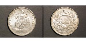 1 Peso Guatemala (1838 - ) Argento 