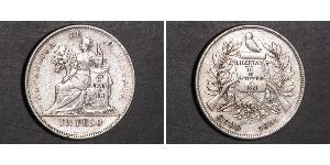 1 Peso Guatemala (1838 - ) Argento 