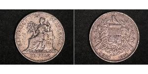 1 Peso Guatemala (1838 - ) Argento 