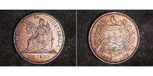 1 Peso Guatemala (1838 - ) Argento 