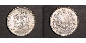 1 Peso Guatemala (1838 - ) Argento 