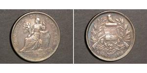 1 Peso Guatemala (1838 - ) Argento 