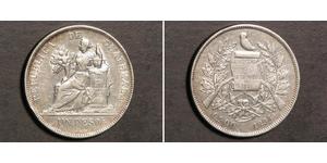 1 Peso Guatemala (1838 - ) Argento 