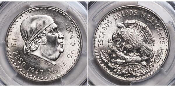 1 Peso Messico Argento 