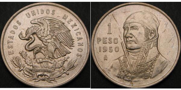 1 Peso Messico Argento 