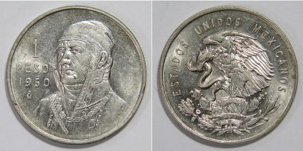 1 Peso Messico Argento 