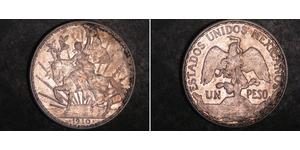 1 Peso Messico (1867 - ) Argento 