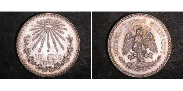 1 Peso Messico (1867 - ) Argento 