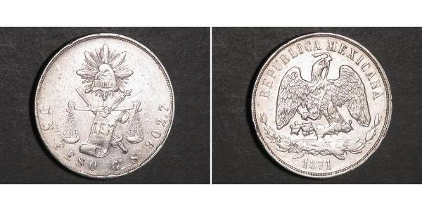 1 Peso Messico (1867 - ) Argento 