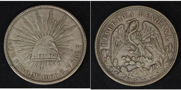 1 Peso Messico (1867 - ) Argento 