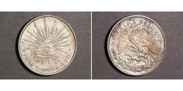 1 Peso Messico (1867 - ) Argento 