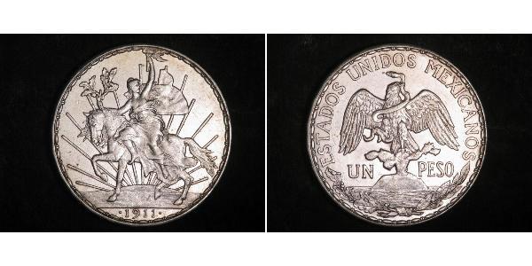 1 Peso Messico (1867 - ) Argento 