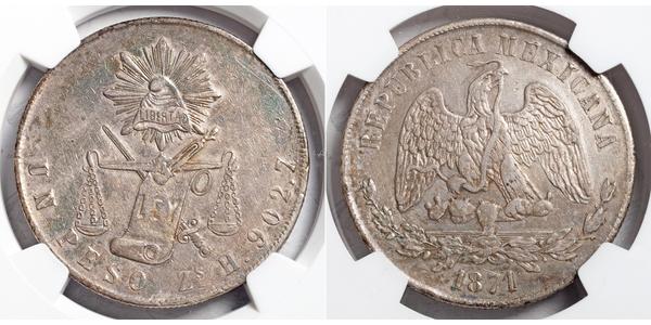 1 Peso Messico (1867 - ) Argento 