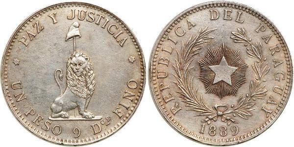 1 Peso Paraguay (1811 - ) Argento 