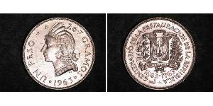 1 Peso Repubblica Dominicana Argento 