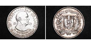 1 Peso Repubblica Dominicana Argento 