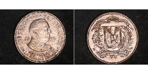 1 Peso Repubblica Dominicana Argento 