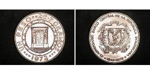 1 Peso Repubblica Dominicana Argento 