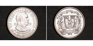 1 Peso Repubblica Dominicana Argento 