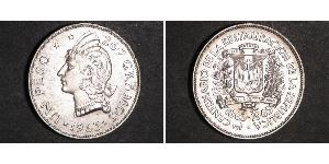 1 Peso Repubblica Dominicana Argento 