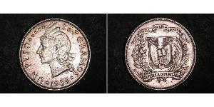 1 Peso Repubblica Dominicana Argento 