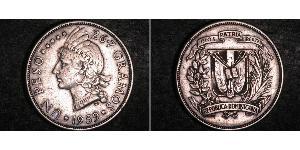 1 Peso Repubblica Dominicana Argento 