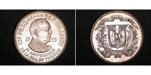 1 Peso Repubblica Dominicana Argento 