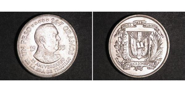 1 Peso Repubblica Dominicana Argento 