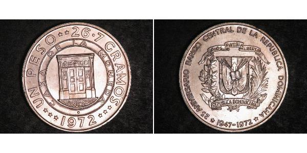 1 Peso Repubblica Dominicana Argento 