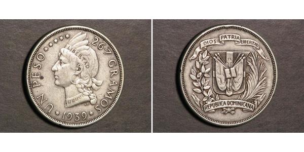 1 Peso Repubblica Dominicana Argento 