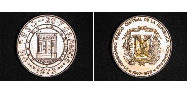 1 Peso Repubblica Dominicana Argento 