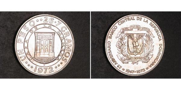 1 Peso Repubblica Dominicana Argento 