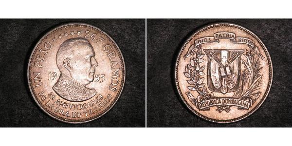 1 Peso Repubblica Dominicana Argento 