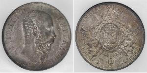 1 Peso Secondo Impero Messicano (1864 - 1867) Argento Maximilian I of Mexico (1832 - 1867)