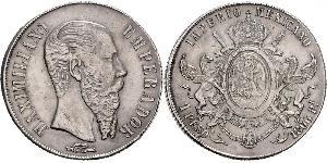 1 Peso Secondo Impero Messicano (1864 - 1867) Argento Maximilian I of Mexico (1832 - 1867)