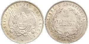 1 Peso Uruguay Argento 