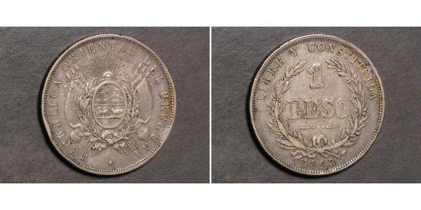 1 Peso Uruguay Argento 