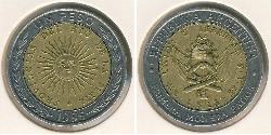 1 Peso Argentine Republic (1861 - ) Bimetal 