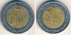 1 Peso 墨西哥 Bimetal 