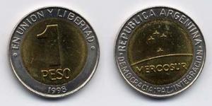 1 Peso 阿根廷 Bimetal 