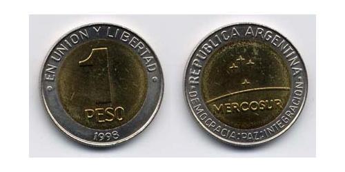 1 Peso 阿根廷 Bimetal 