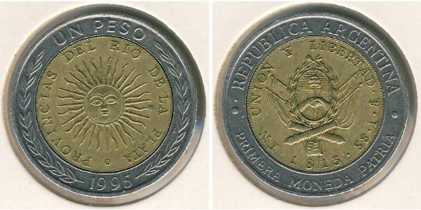 1 Peso 阿根廷 Bimetal 