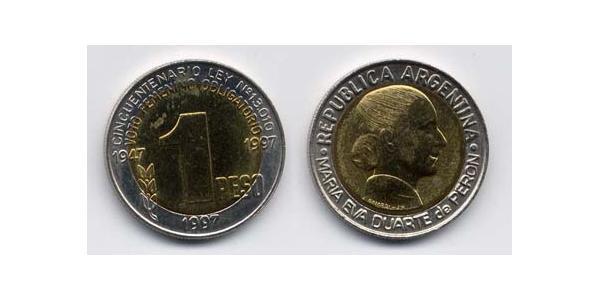 1 Peso 阿根廷 Bimetal 