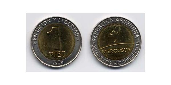 1 Peso 阿根廷 Bimetal 